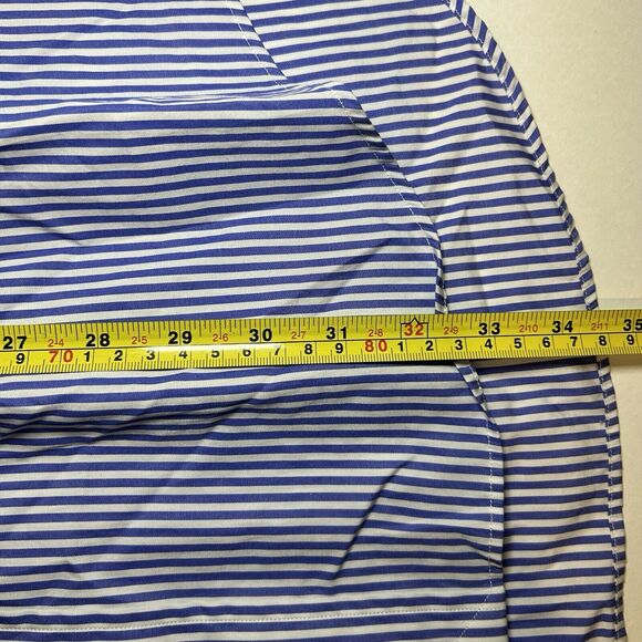 Ralph Lauren Mens White Blue Stripes Classic Fit Button Up Size 16.5/L Pinkpony - Picture 8 of 8